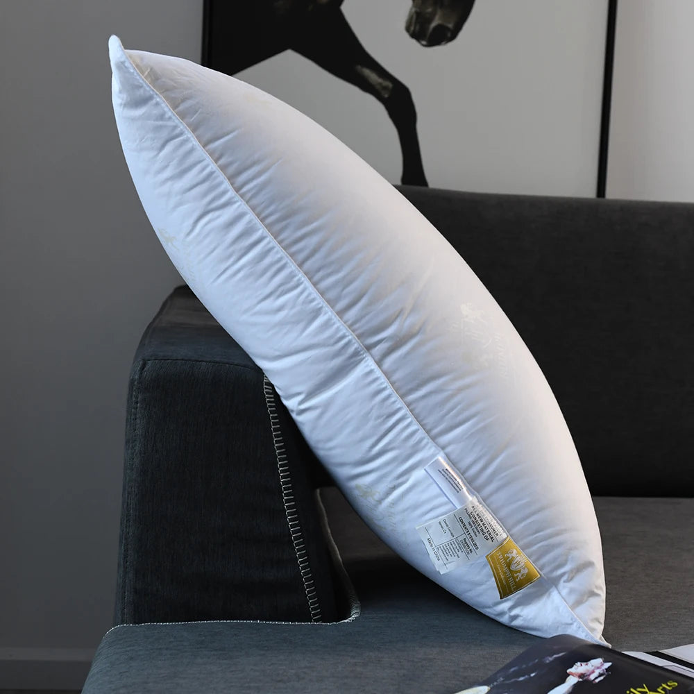 Customized Size 100% Down Pillow Core Pure White Goose Down Pillow Core 100% Cotton Shell Help Sleep