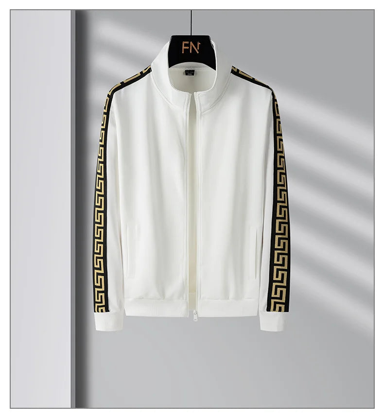 Autumn and Winter Imitation Cotton Fashion Brand Men's and Women's Fashion Sports Set Cardigan Sweater Guard Pants Casual Two Pi