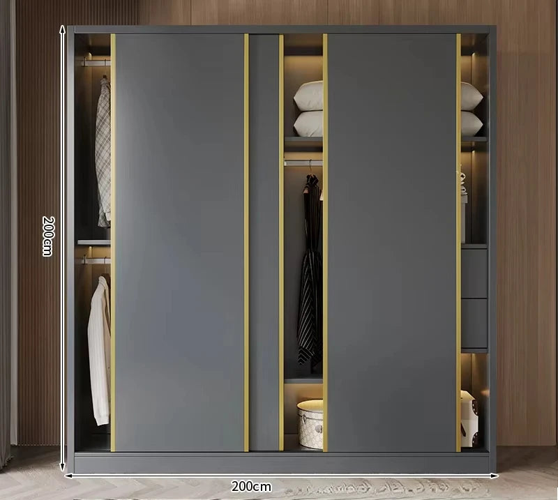 Clothes Girls Wardrobe Storage Gold Black Modern Display Wardrobe European Multifunction Vitrinas Cristal Expositoras Furniture