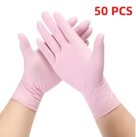 100/50/20 black nitrile gloves, thick disposable cleaning gloves, hair salon waterproof tattoo dishwashing gloves