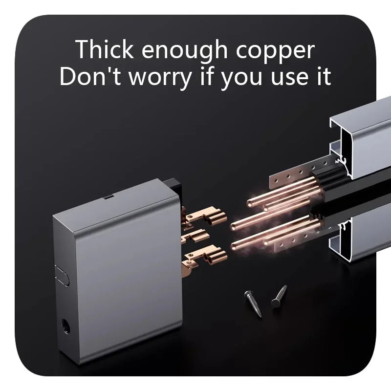 Enchufes móviles montados en la pared, Riel de enchufe de pista moderno, potencia de electrodomésticos de alta gama, puertos USB