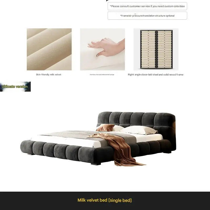 Beauty European Bed Modern Bedroom Sun Double King Size Luxury Bed Wooden Sleeping Safe Massage Camas De Casal Salon Furniture