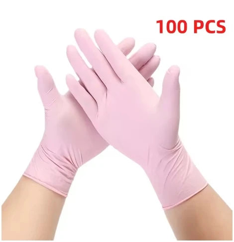 100/50/20 black nitrile gloves, thick disposable cleaning gloves, hair salon waterproof tattoo dishwashing gloves