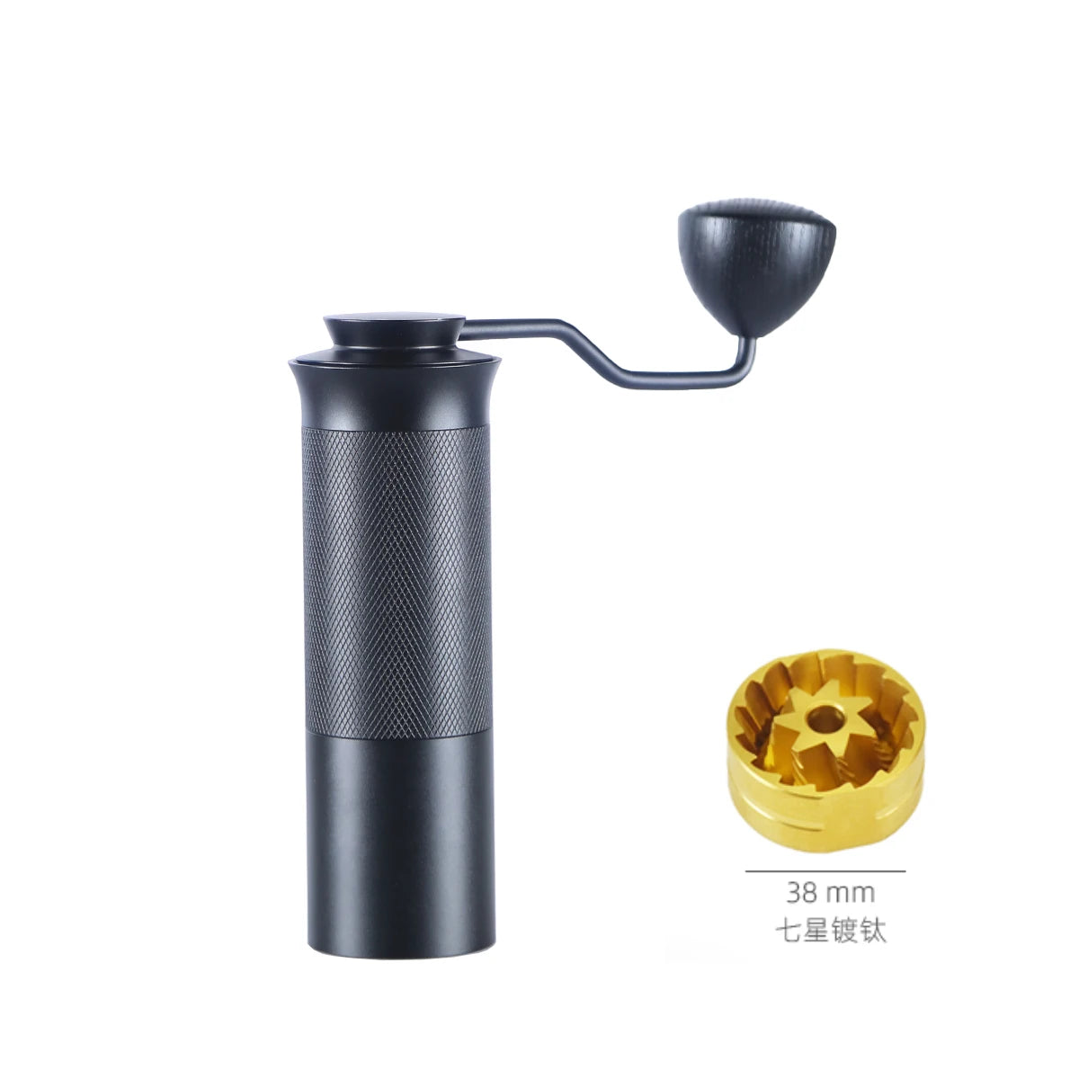 HAVMORE Upgrade Manual Coffee Grinder CNC Professional Stainless Steel Diamond Adjustable Manual Burr Coffee Bean Grinding