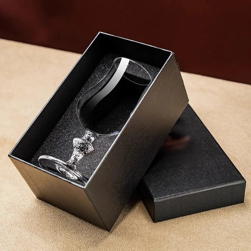 Macallan Whisky Crystal Glasses With Gift Box King Exclusive Wine Tasting Cup Luxury Carved Chivas Whiskey Brandy Goblet Snifter