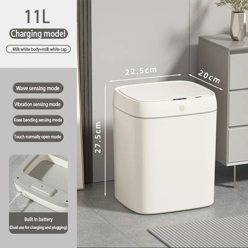 Large capacity garbage bin with intelligent sensing,waterproof cover,automatic garbage can,electric garbage can,kitchen bathroom