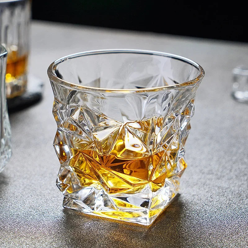 Whiskey Glass Cup Crystal Whisky Glasses Cups for Alcoho Drinking Scotch Bourbon Whisky Cognac Vodka Gin Tequila Rum Home Bar