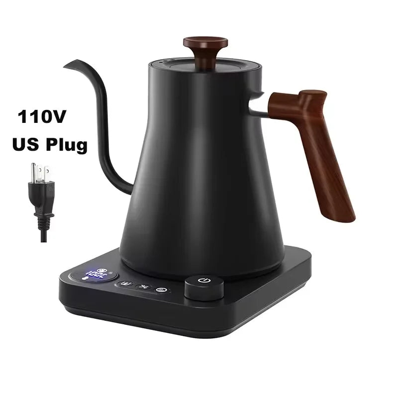 Electric Kettle 0.9L Temperature Control Stainless Steel Inner Quick Heating 1200W Electric Kettles for Pour Over Coffee Tea