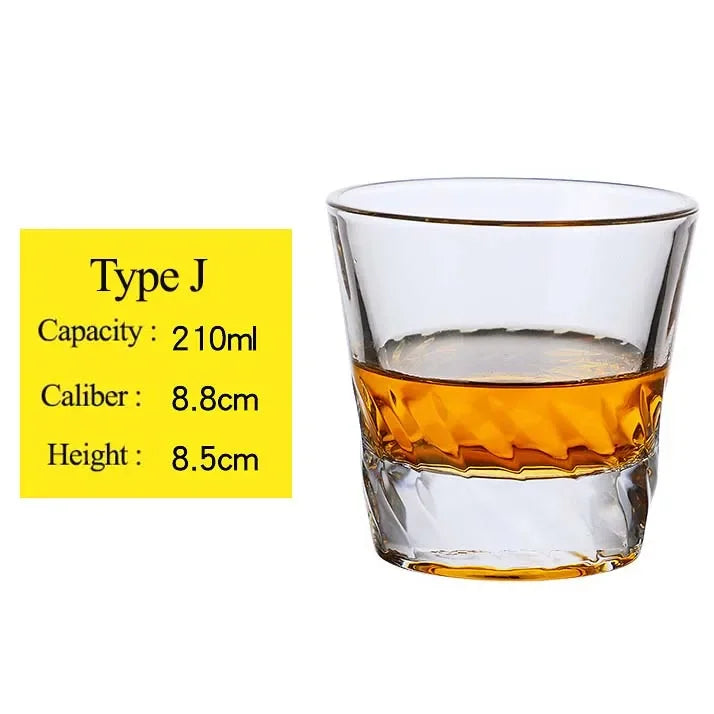 Whiskey Glass Cup Crystal Whisky Glasses Cups for Alcoho Drinking Scotch Bourbon Whisky Cognac Vodka Gin Tequila Rum Home Bar