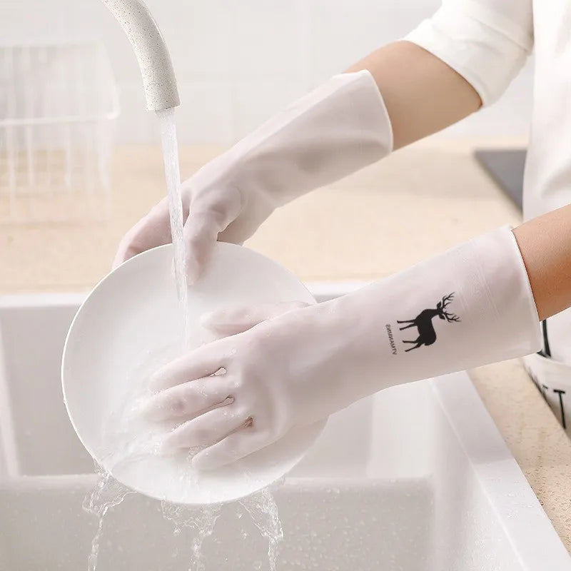 Kitchen Dish Washing Gloves Household Dishwashing Gloves Rubber Gloves for Washing Clothes Cleaning Gloves for Dishes