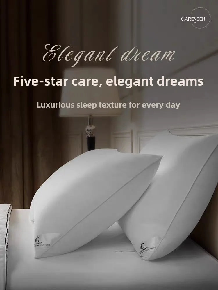 Canasin Low Pillow Hotel Quali Sp Ne Support Fiber Pillow Waable Comforter Rectangular ape Adult Single Use