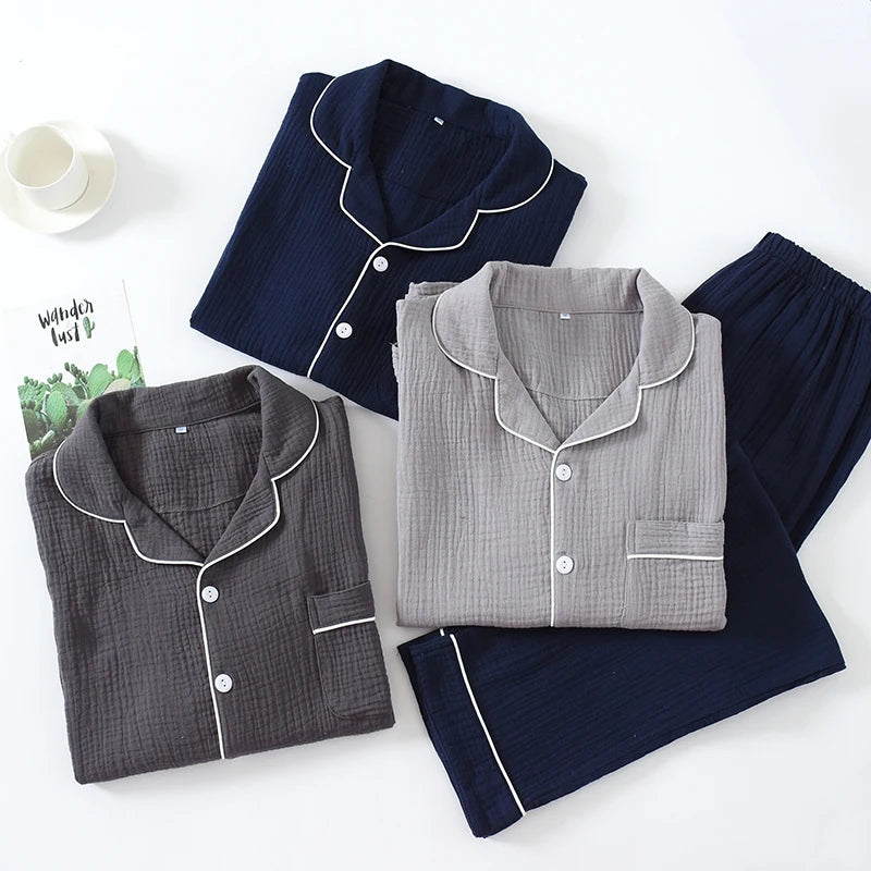 Men's Summer Autumn Spring Thin Pure Cotton Flannel Spwear Home Clothes Large Size Dad Waed Flannel Can Be Worn outside