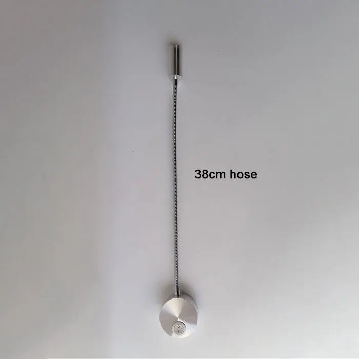 L40cm Long gooseneck 3W Led Wall Light Bedside Led Wall Lighting Black Switch hose AC90-260V 110V 220V reading Lights book lamp