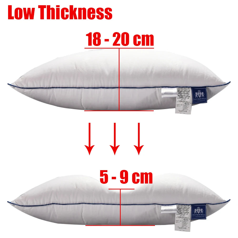 Down Pillow 100% Goose Down Feather Household Down Pillow Three layer down+feather+down pillow size height can be customized