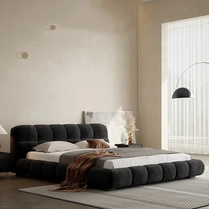 Beauty European Bed Modern Bedroom Sun Double King Size Luxury Bed Wooden Sleeping Safe Massage Camas De Casal Salon Furniture