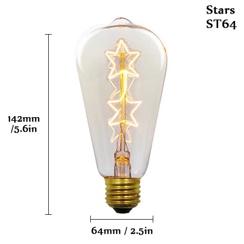 8/10pcs Retro Edison Light Bulb E27 220V 110V 40W ST64 G80 G95 T10 T45 T185 A19 A60 Filament Incandescent Ampoule Vintage Lamp