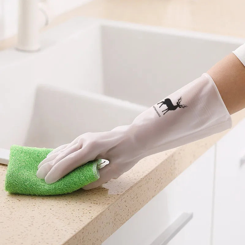 Kitchen Dish Washing Gloves Household Dishwashing Gloves Rubber Gloves for Washing Clothes Cleaning Gloves for Dishes