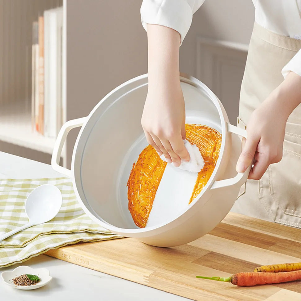 Enameled Cast Aluminum Dutch Oven With Lid 4.7L Stew Pot for Bread Baking Casserole Dish Nonstick Pan For All Heat Source 24cm