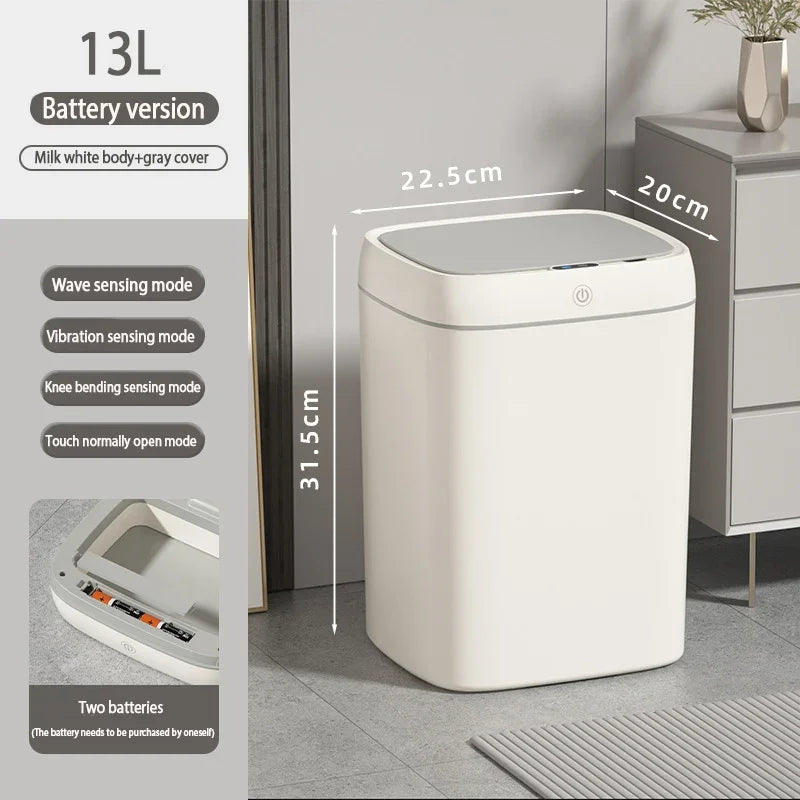 Large capacity garbage bin with intelligent sensing,waterproof cover,automatic garbage can,electric garbage can,kitchen bathroom