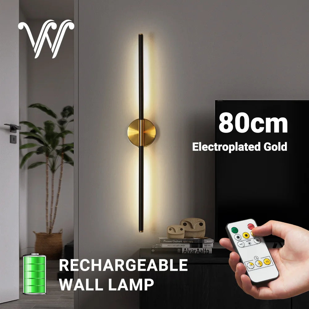 Magnetic Rechargeable Wall Light 4400mAh Detachable Design 360° Rotating Wall Sconce Bedroom Living Room Sofa Wall Lamp