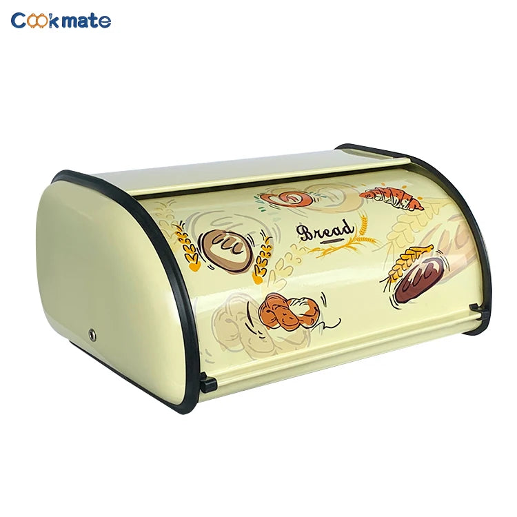 Large Capacity Bread Box Stainless Steel Storage Bin Holder Kitchen Container Case Vintage Dispenser Home Accessories