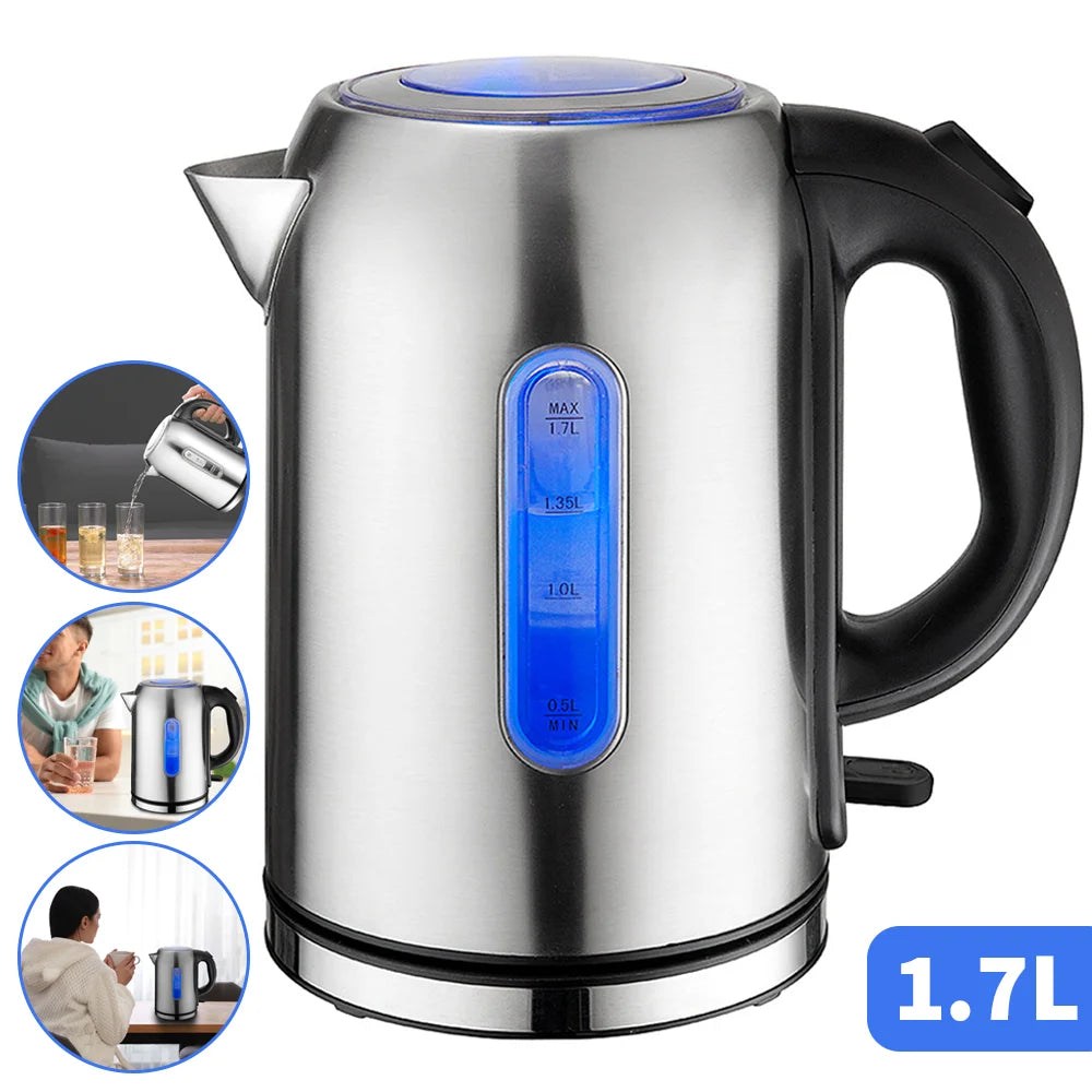 1.7L Electric Kettle 1850-2200W Fast Hot boiling Stainless Water Kettle Teapot Auto power-off overheating protection Kettle