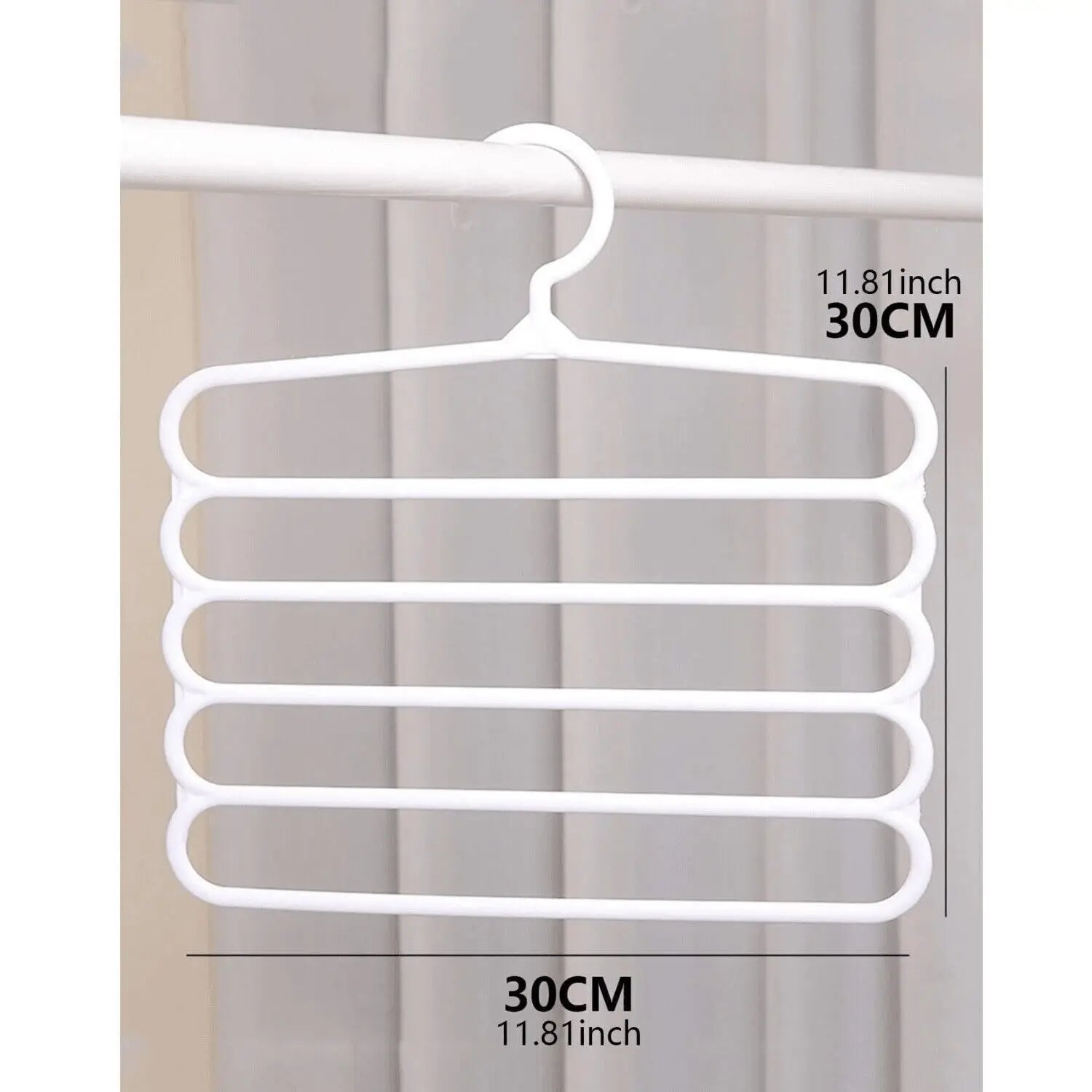 5/10PCS Multi Layer Clothes Pants Trouser Hanger Storage Closet Space Organizer