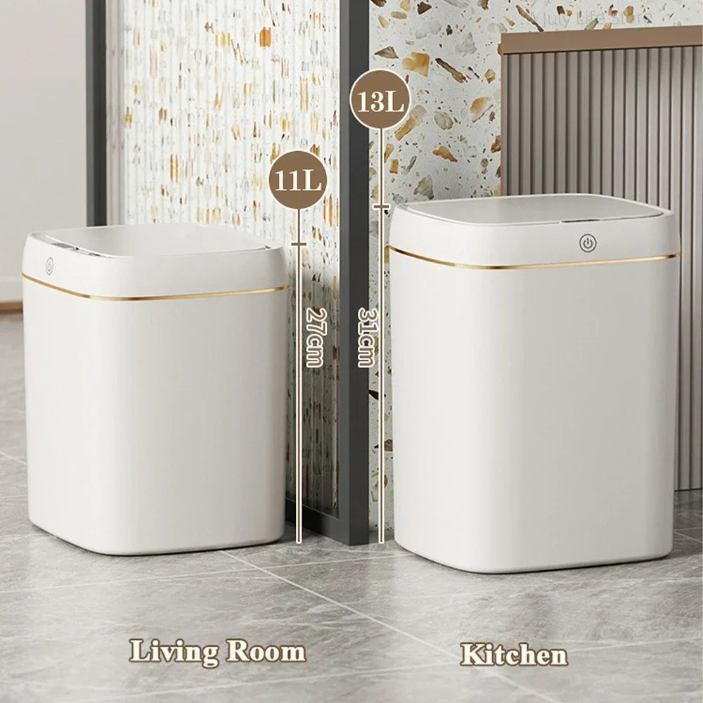 Large capacity garbage bin with intelligent sensing,waterproof cover,automatic garbage can,electric garbage can,kitchen bathroom