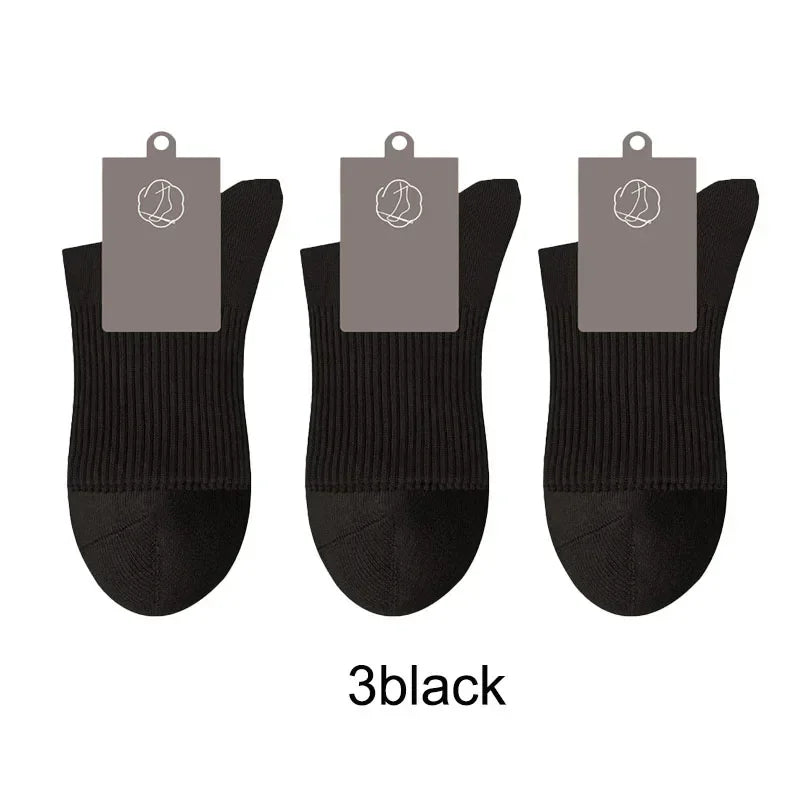 96% Pure Cotton Men's Socks 5 Pairs/Lot High Quality Business Antibacterial Long Thick Socks Casual Breathable Autumn Winter