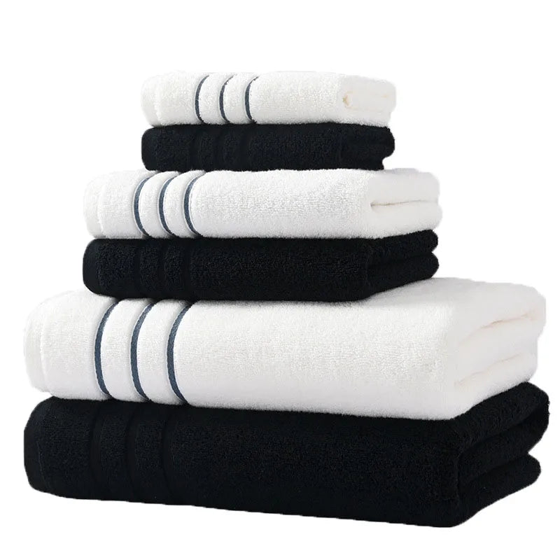 6/8PCS Bath Towel Set Adult Bathroom Cotton Super Absorbent 2 Wash Towel 2 Hand Towel 2 Bath Towel Hotel Spa Beauty Salon Grey