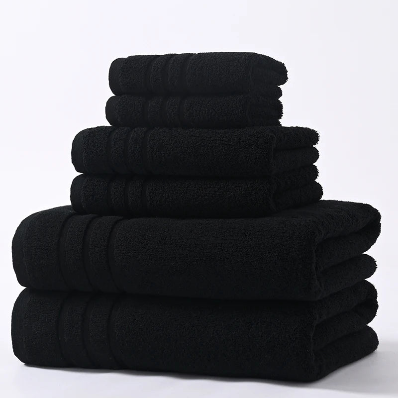 6/8PCS Bath Towel Set Adult Bathroom Cotton Super Absorbent 2 Wash Towel 2 Hand Towel 2 Bath Towel Hotel Spa Beauty Salon Grey