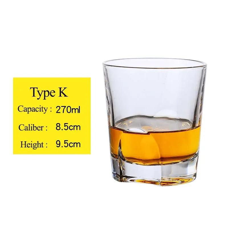 Whiskey Glass Cup Crystal Whisky Glasses Cups for Alcoho Drinking Scotch Bourbon Whisky Cognac Vodka Gin Tequila Rum Home Bar