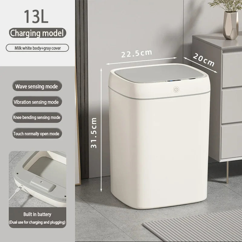 Large capacity garbage bin with intelligent sensing,waterproof cover,automatic garbage can,electric garbage can,kitchen bathroom