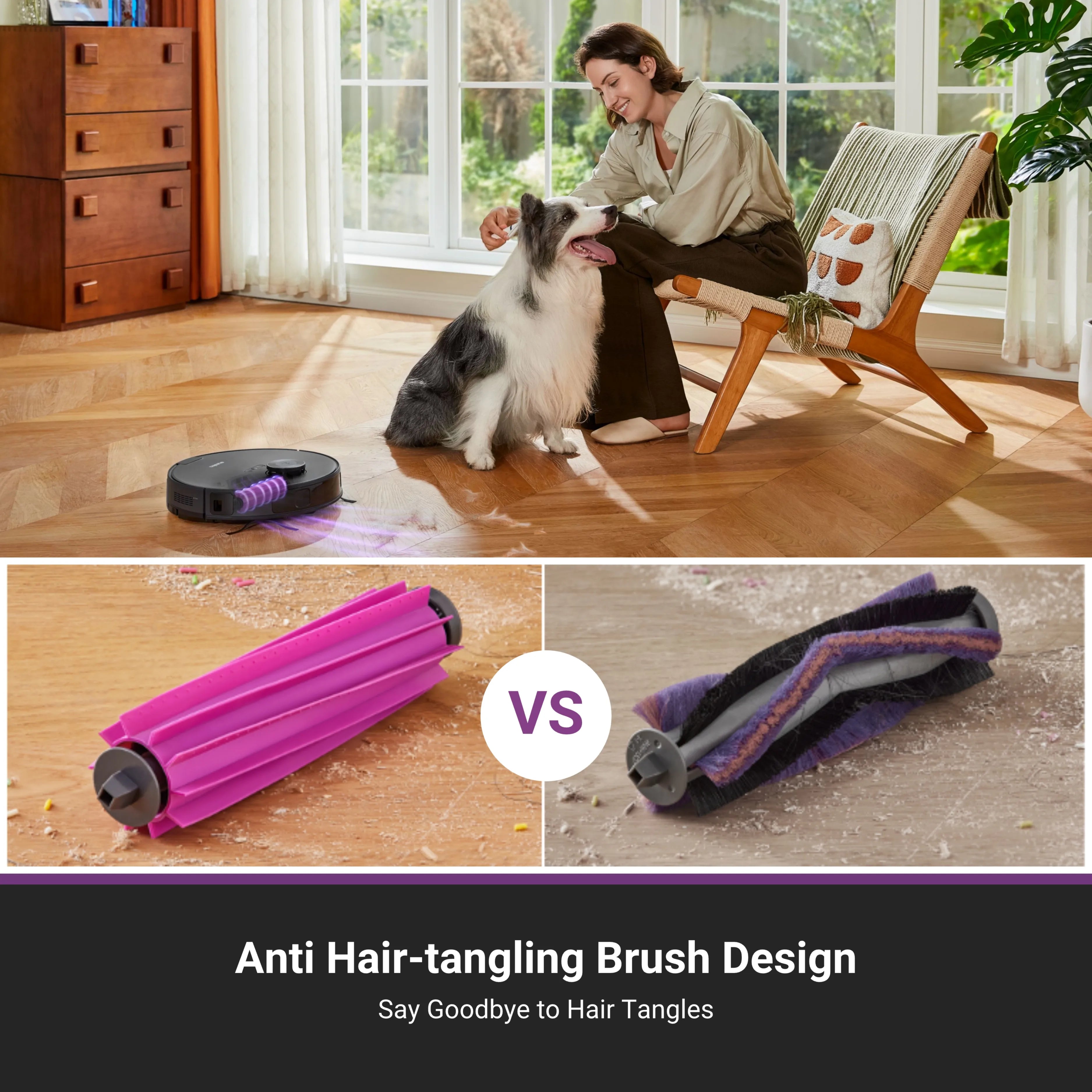 Eureka E20+ 8000 Pa Self-Emptying Robot Vacuum Cleaner, 180 Min Battery Life, DuoDetect AI 3D Obstacle Avoidance