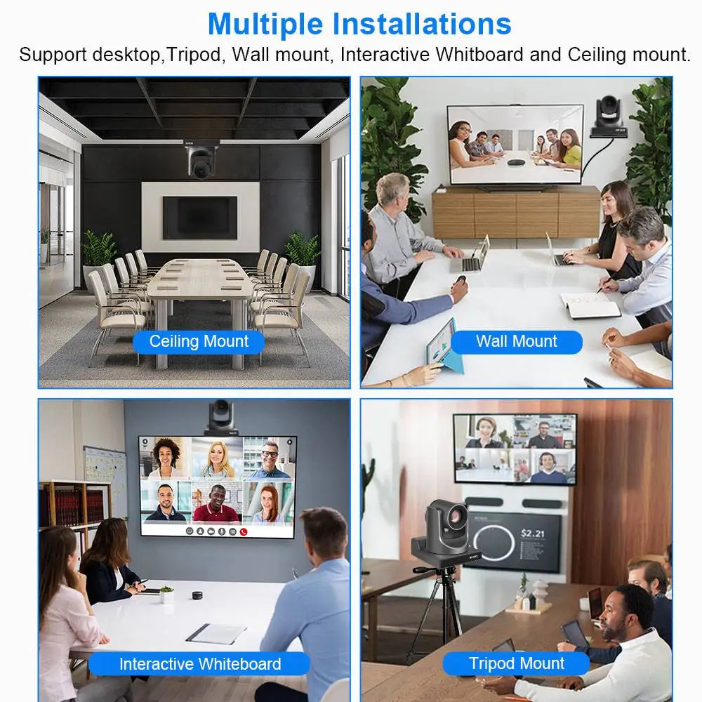 Runpu NDI PTZ Camera Ai Tracking Conference Camera Ptz Video SDI HDMI USB POE Live Streaming Camera for Video Confere Church