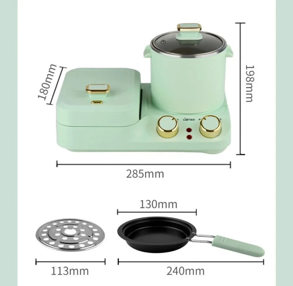 3 in 1 Breakfast Machine Multifunctional Sandwich Machine Steak Frying Machine can Make Steamed Buns Fried Eggs Pancakes