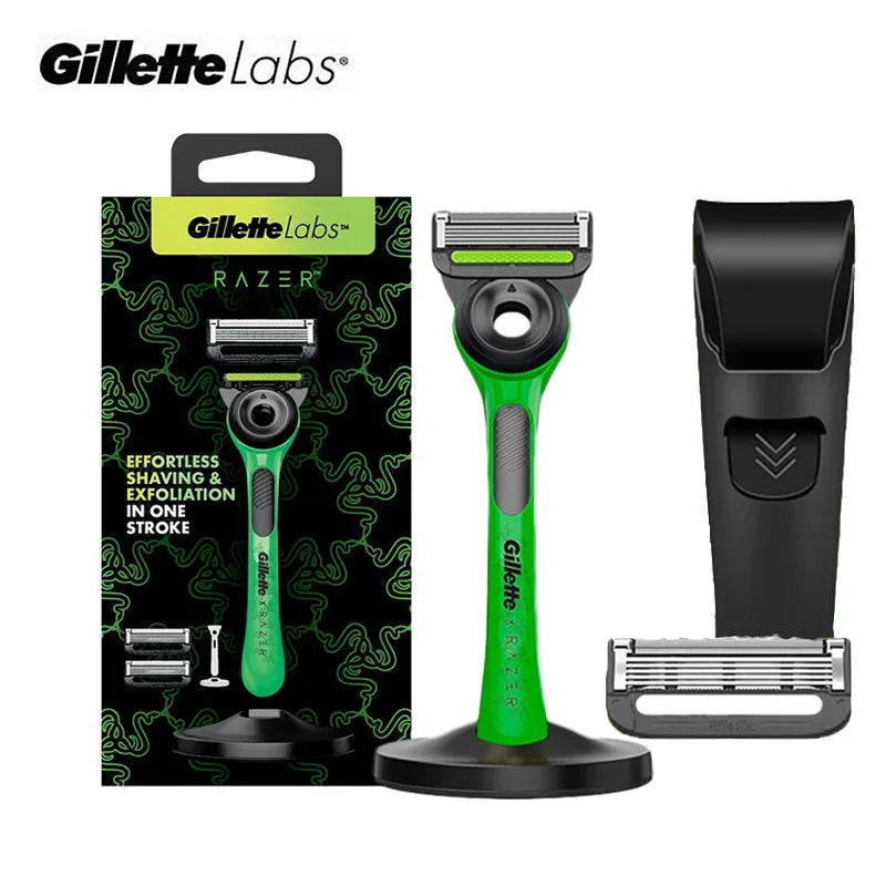 Gillette Labs Razor Co-branded Razor Set Flexdisc 5-Layer Blade Sharp Beard Shaving Men‘s Razor with Stand