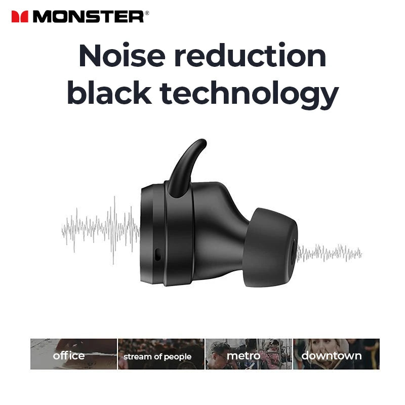 Monster Clarity 101 AirLinks TWS Earbuds in-Ear Bluetooth Headphones ENC Noise Cancelling Waterproof Wireless Earphone with Mic