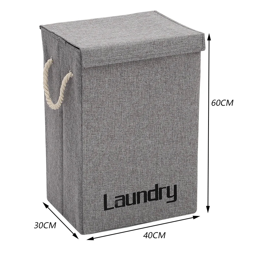 Foldable Laundry Basket Clothes Storage Bin with Rope Handle