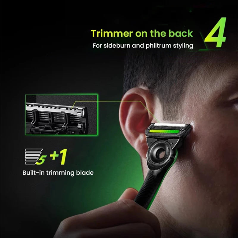 Gillette Labs Razor Co-branded Razor Set Flexdisc 5-Layer Blade Sharp Beard Shaving Men‘s Razor with Stand