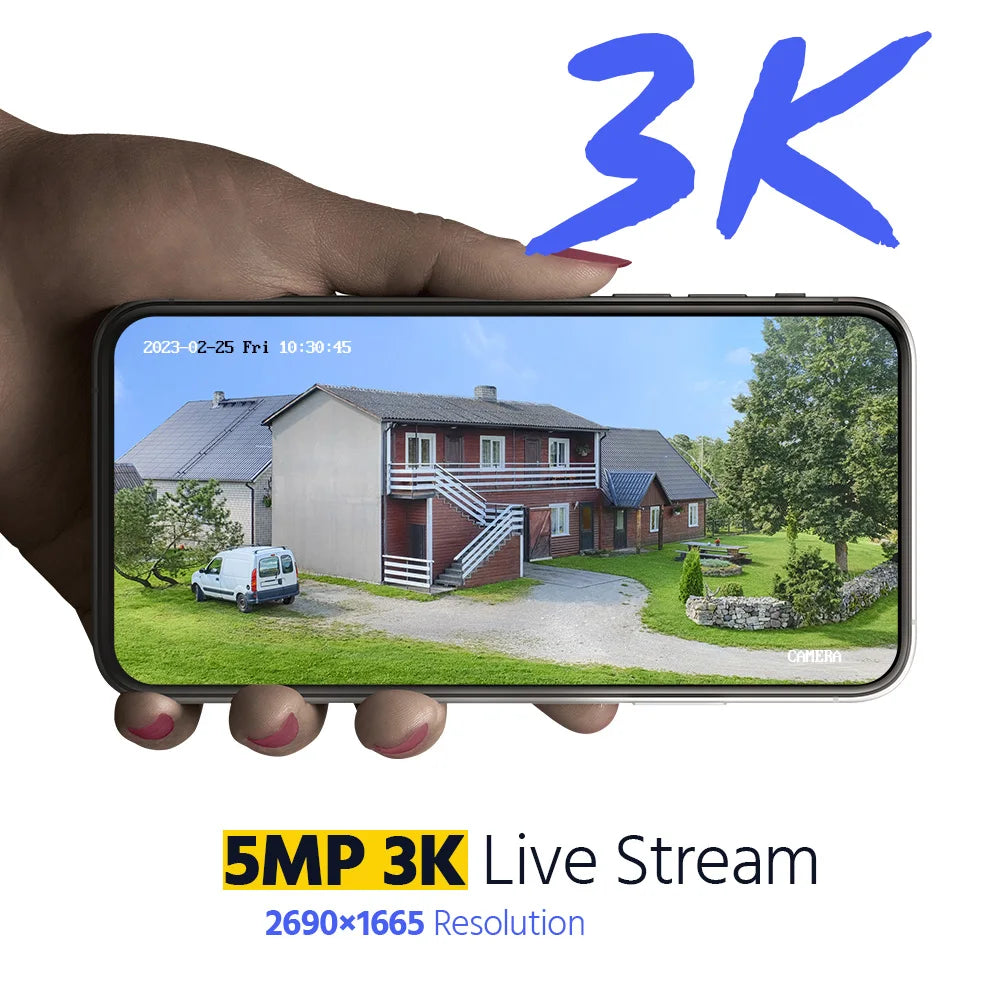 ANNKE 4Pcs 5MP CCTV Cameras IP67 Waterproof Video Surveillance Outdoor Dome Camera IR Cut Filter Camera Kit