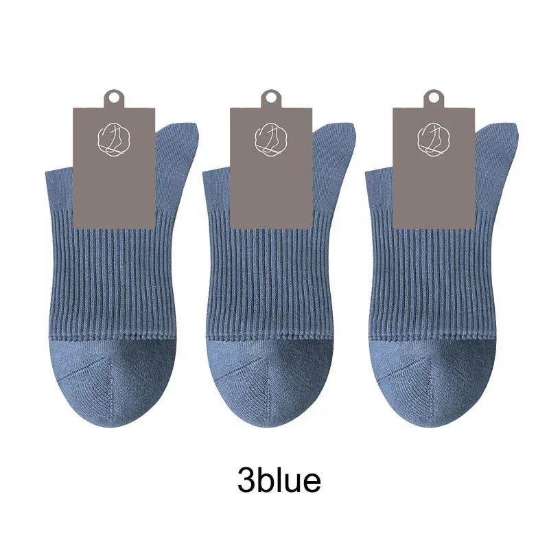 96% Pure Cotton Men's Socks 5 Pairs/Lot High Quality Business Antibacterial Long Thick Socks Casual Breathable Autumn Winter