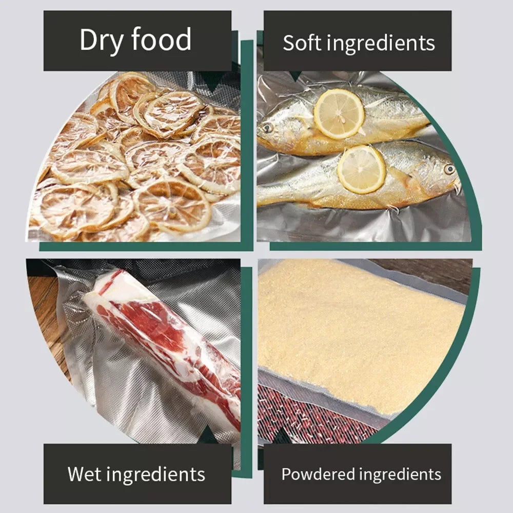 BRIEFNESS Electric Sealer Vacuum Machine Black Multifunctional Food Vacuum Sealer with Vacuum Bag Vacuum Packaging Machine