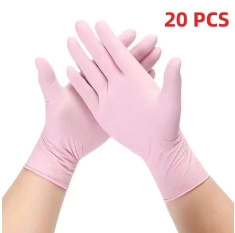 100/50/20 black nitrile gloves, thick disposable cleaning gloves, hair salon waterproof tattoo dishwashing gloves
