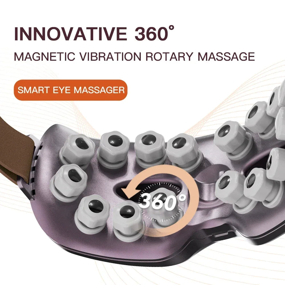 Vibration Eye Massage Electric Eye Massager Glasses Therapy Bluetooth Acupressure Relief Fatigue Dark Circles Acupoint