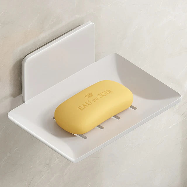 Aluminum Alloy Soap Holder Bathroom Soap Dish With Drain Water Wall Mounted Soap Box Bathroom Accessories