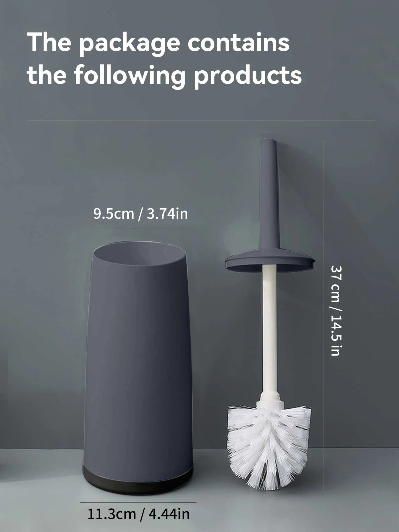 WORTHBUY Household Bathroom Cleaning Brush Long Handle Toilet Brush WC Splash Proof Toilet Cleaning Brush Bathroom Accessories