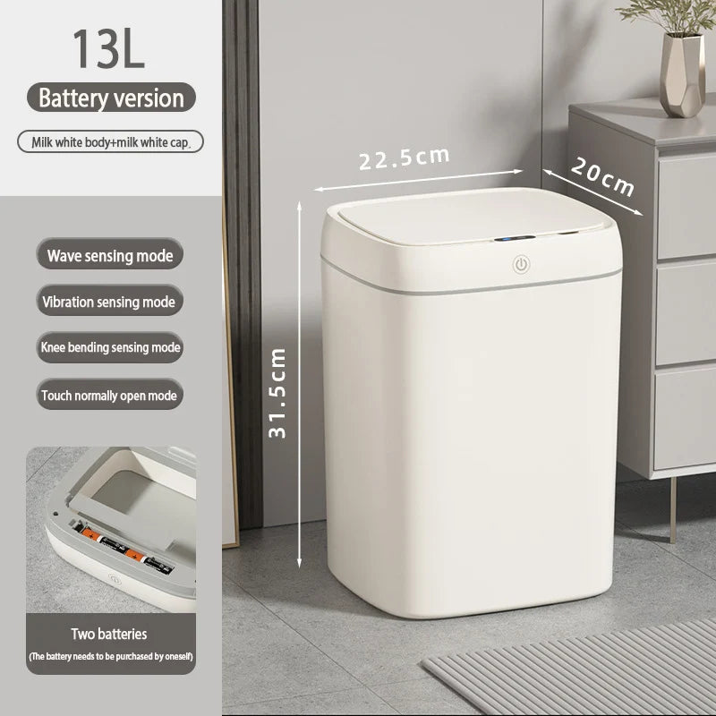 Large capacity garbage bin with intelligent sensing,waterproof cover,automatic garbage can,electric garbage can,kitchen bathroom