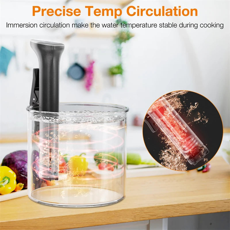 1100W Sous Vide Cooker LCD Touch Digital Display Immersion APP Control Circulator Accurate Cooking Vacuum Smart Slow Cooker