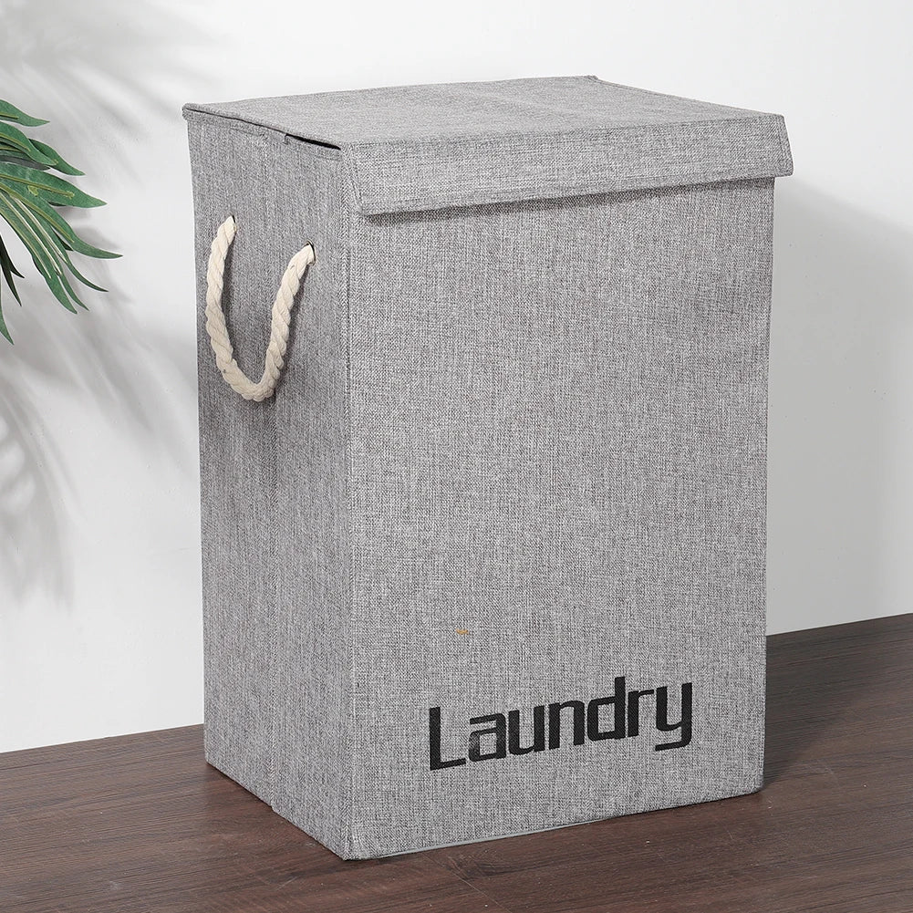 Foldable Laundry Basket Clothes Storage Bin with Rope Handle